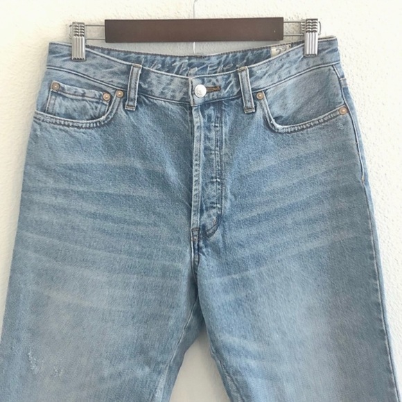 Free People High Rise Straight Leg Cropped Jeans Size 27 - Picture 3 of 10